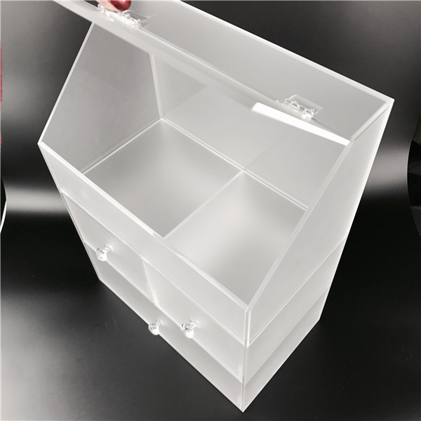 large size frosted acrylic makeup organiser