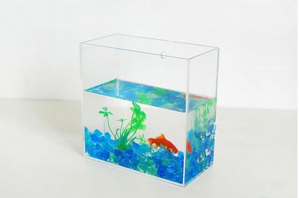 Square full transparent fish tank